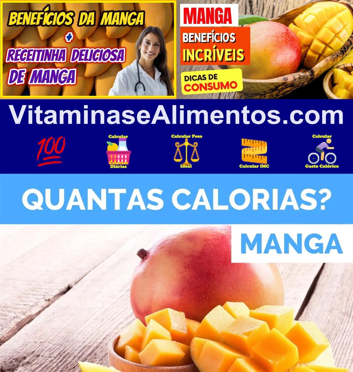 Calorias da Manga Guia Completo Sobre Tipos Porções e Benefícios