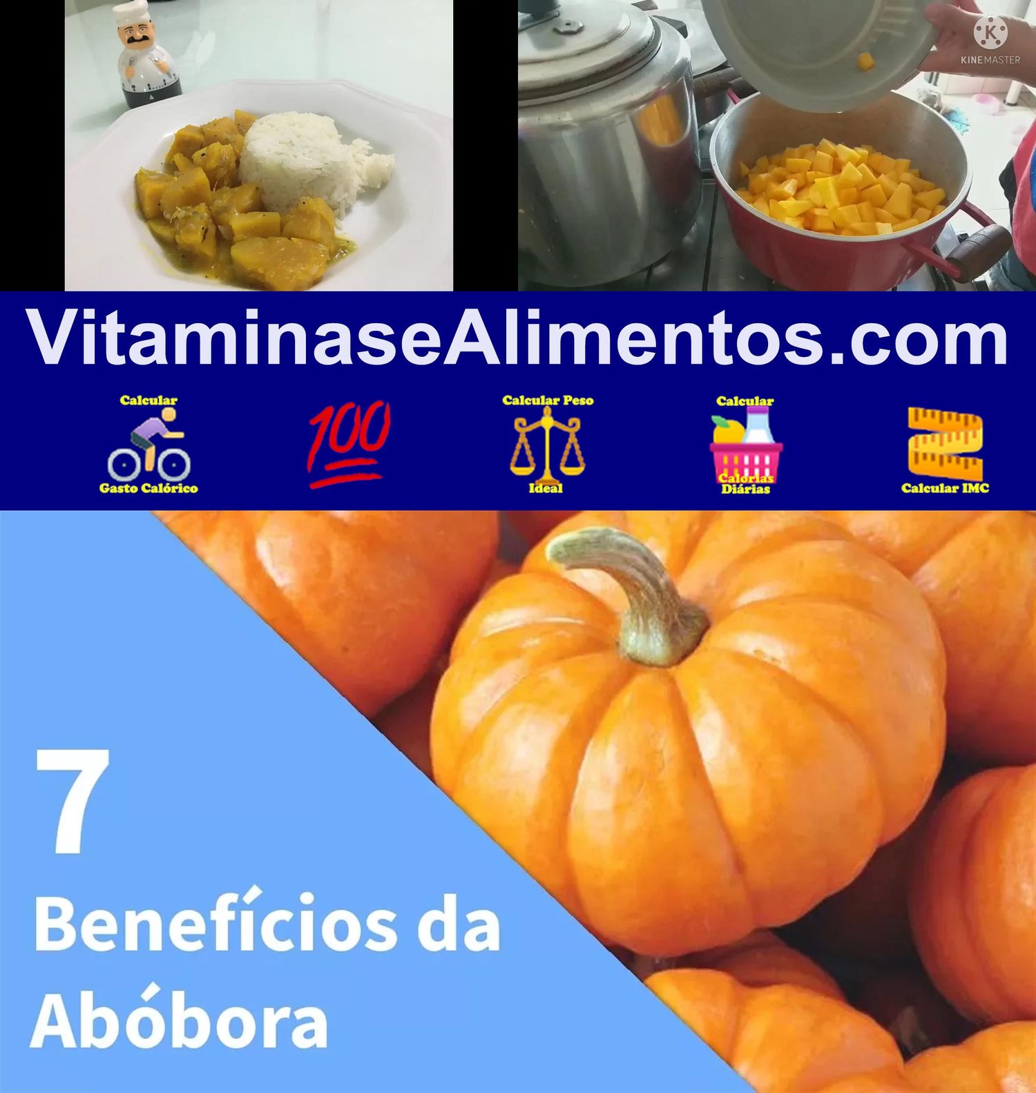 Valor Nutricional Abóbora moranga refogada sem sal