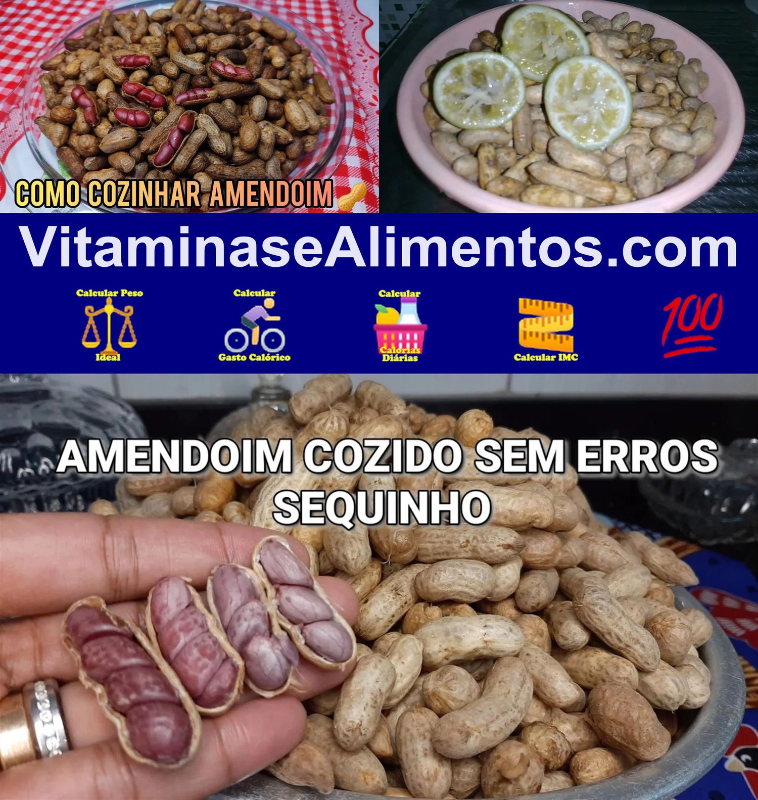 Valor Nutricional Amendoim cozido