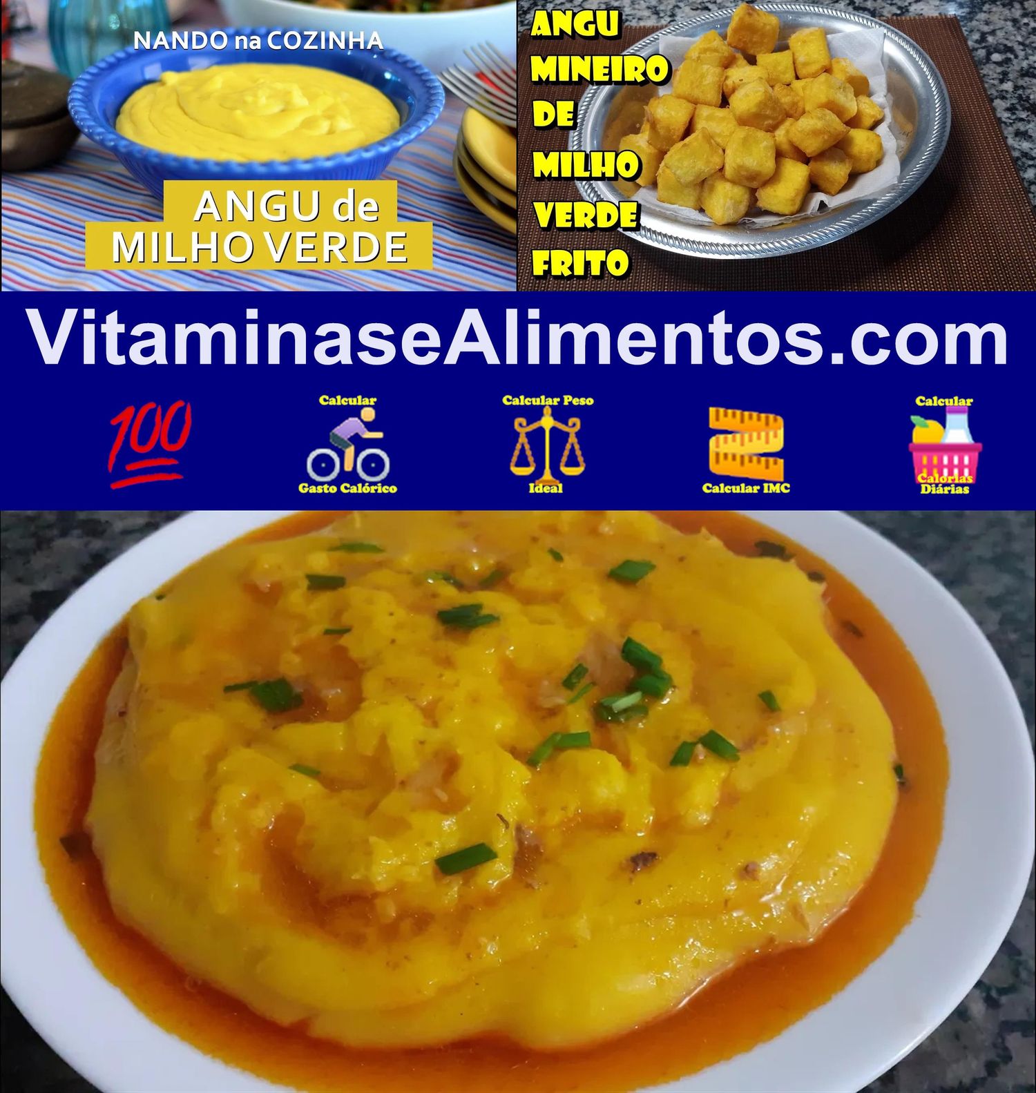 Valor Nutricional Angu de milho