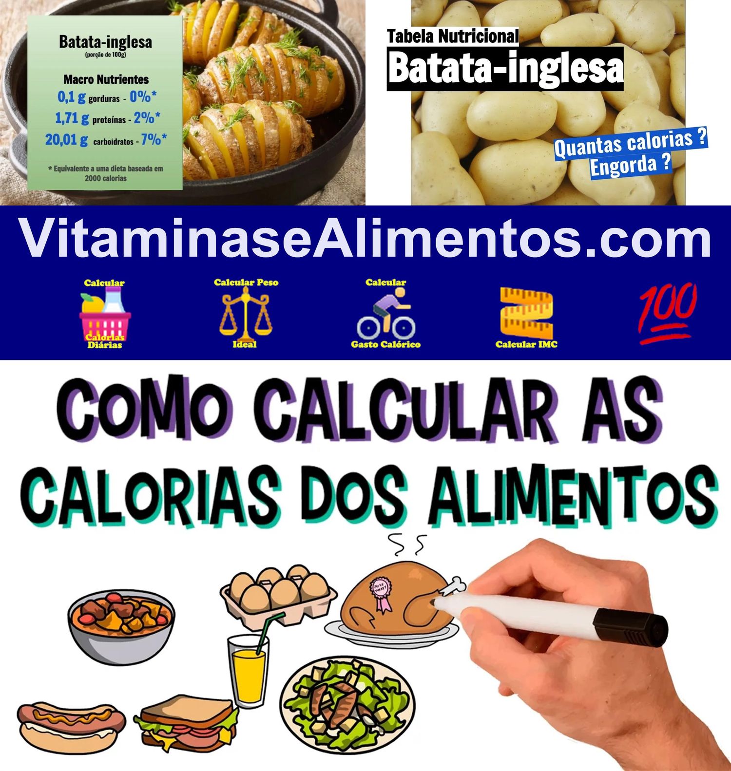 Valor Nutricional Batata inglesa sem casca cozida com sal drenada