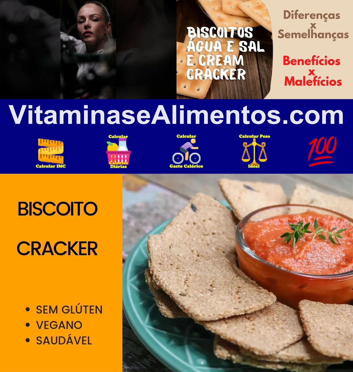 Valor Nutricional Biscoito salgado cream cracker