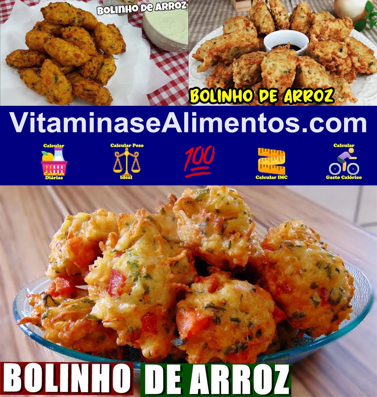 Valor Nutricional Bolinho de arroz