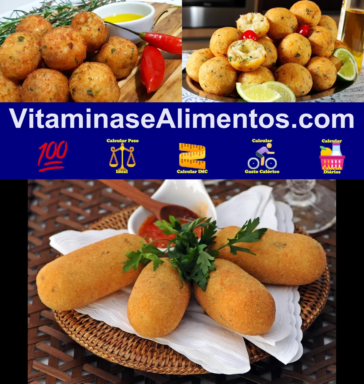 Valor Nutricional Bolinho de bacalhau