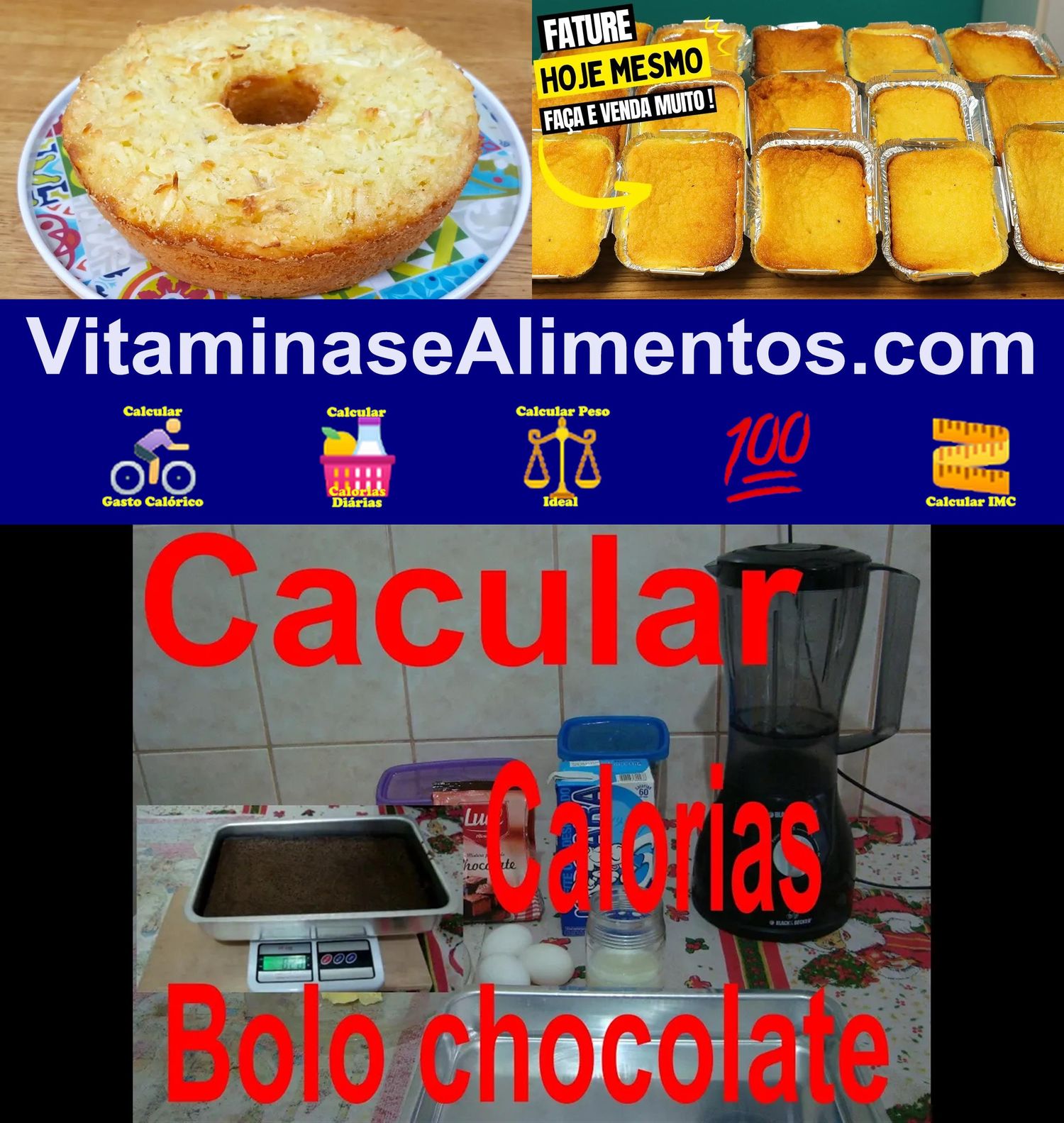 Valor Nutricional Bolo pronto aipim