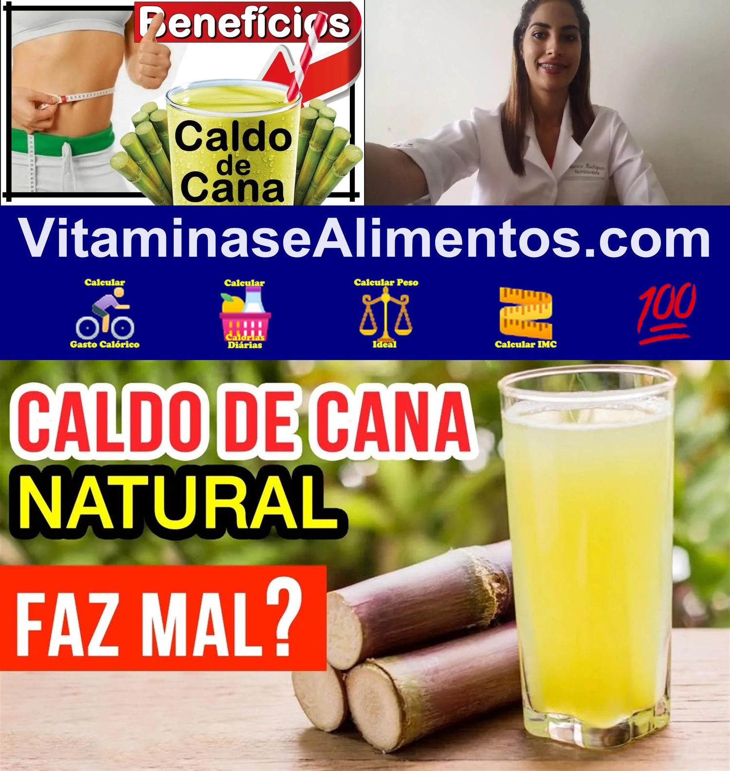 Valor Nutricional Caldo de cana