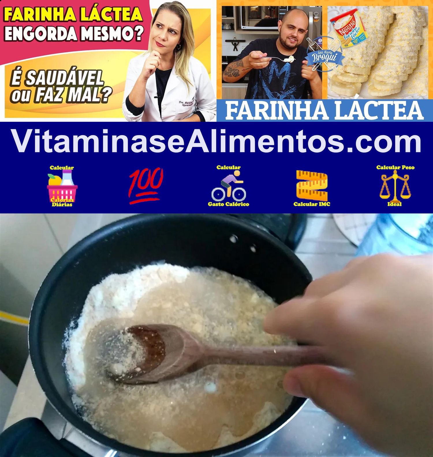 Valor Nutricional Cereais farinha láctea