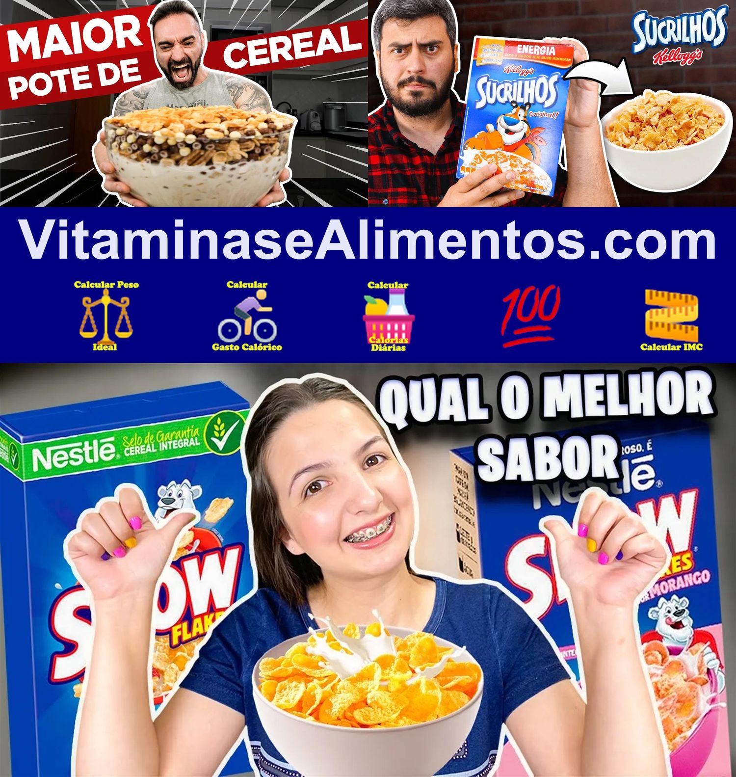 Valor Nutricional Cereal matinal Snow Flakes