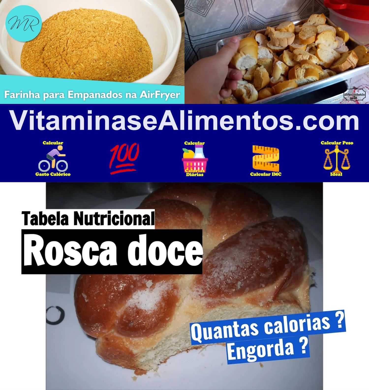 Valor Nutricional Farinha de rosca