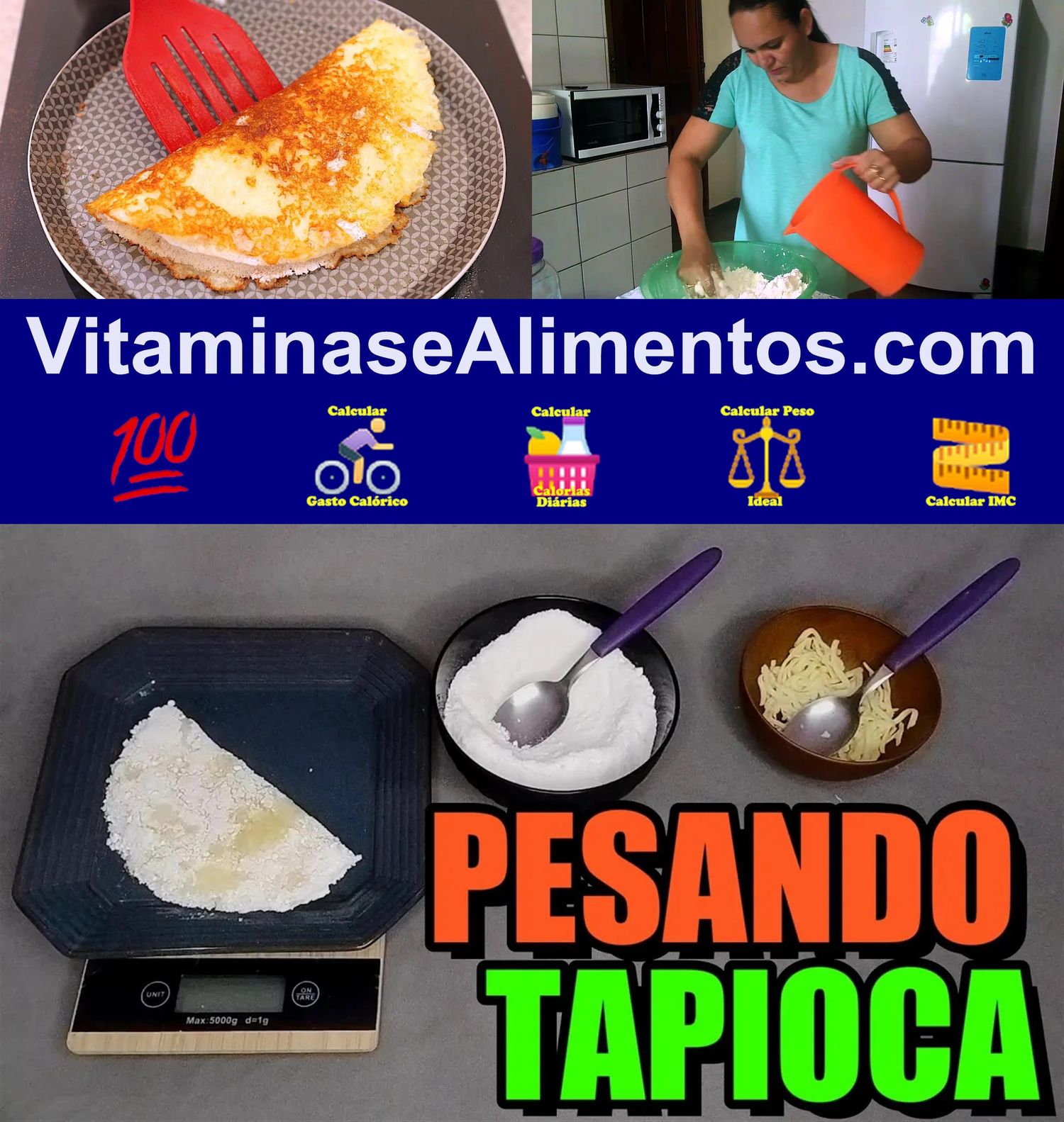 Valor Nutricional Farinha de tapioca