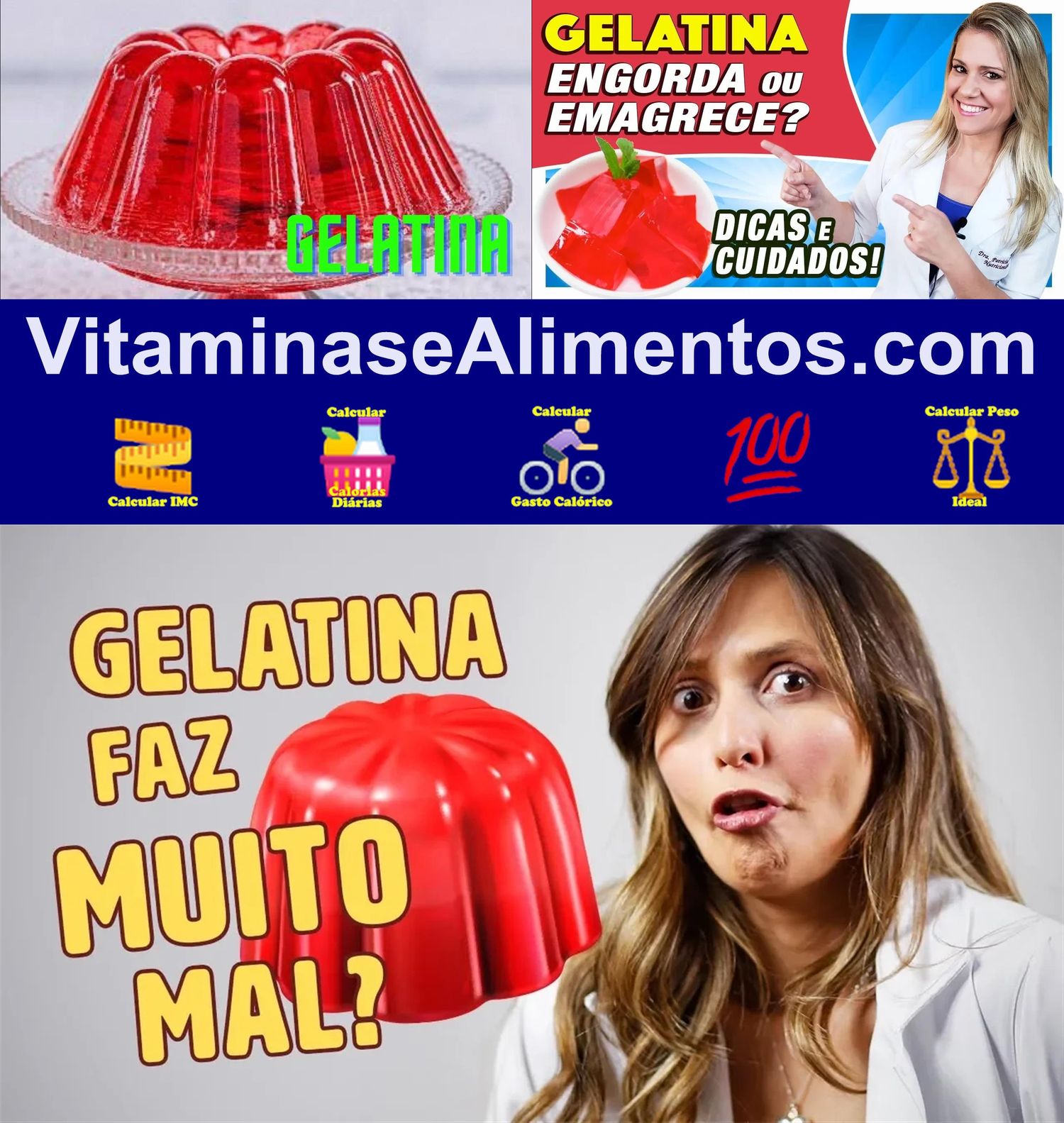 Valor Nutricional Gelatina de qualquer sabor