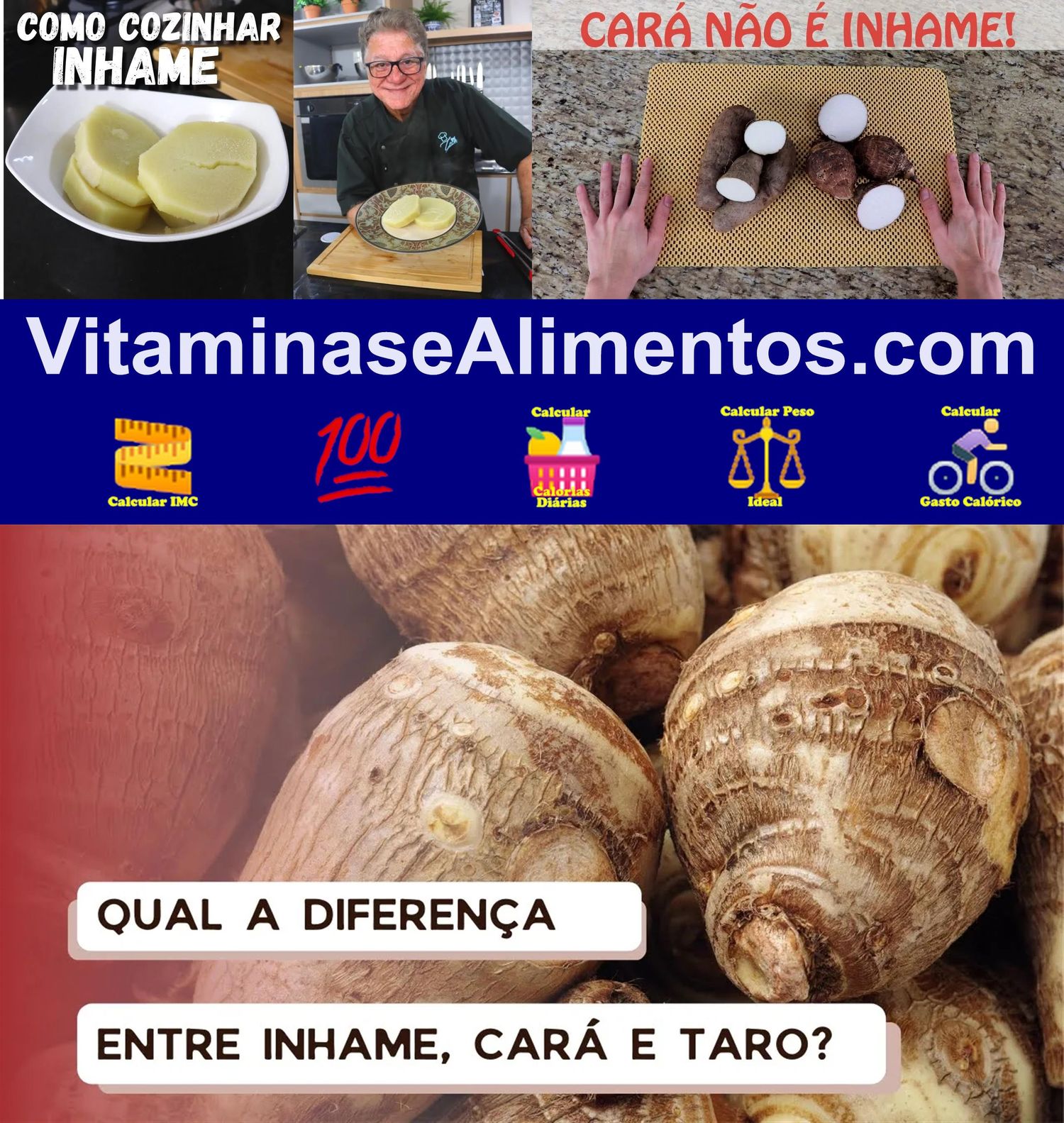 Valor Nutricional Inhame caraquento (cará) cozido(a)