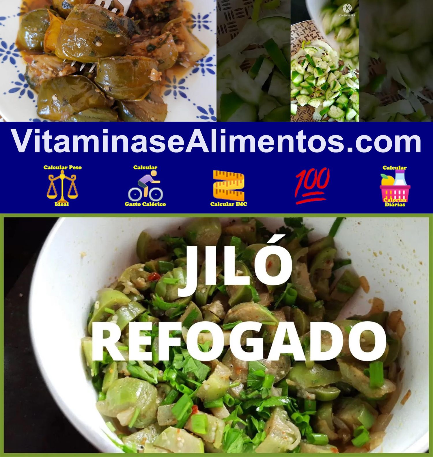 Valor Nutricional Jiló refogado com sal