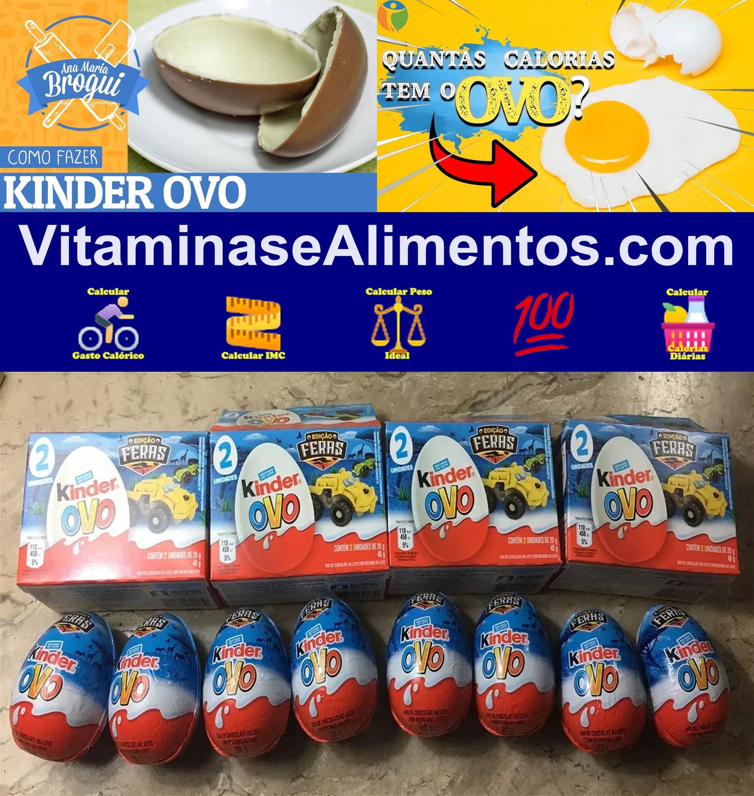 Valor Nutricional Kinder ovo