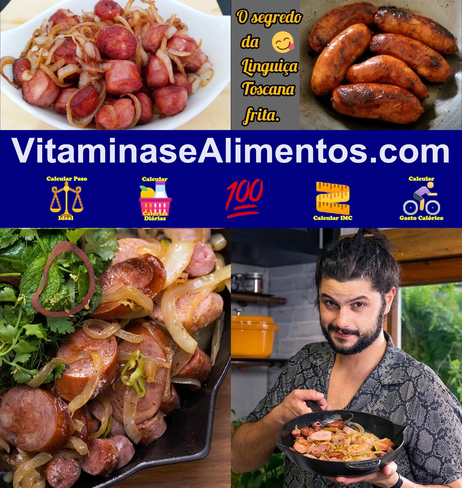 Valor Nutricional Linguiça frita