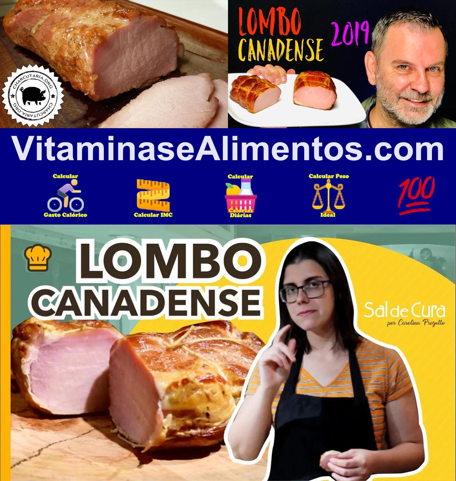 Valor Nutricional Lombo canadense defumado