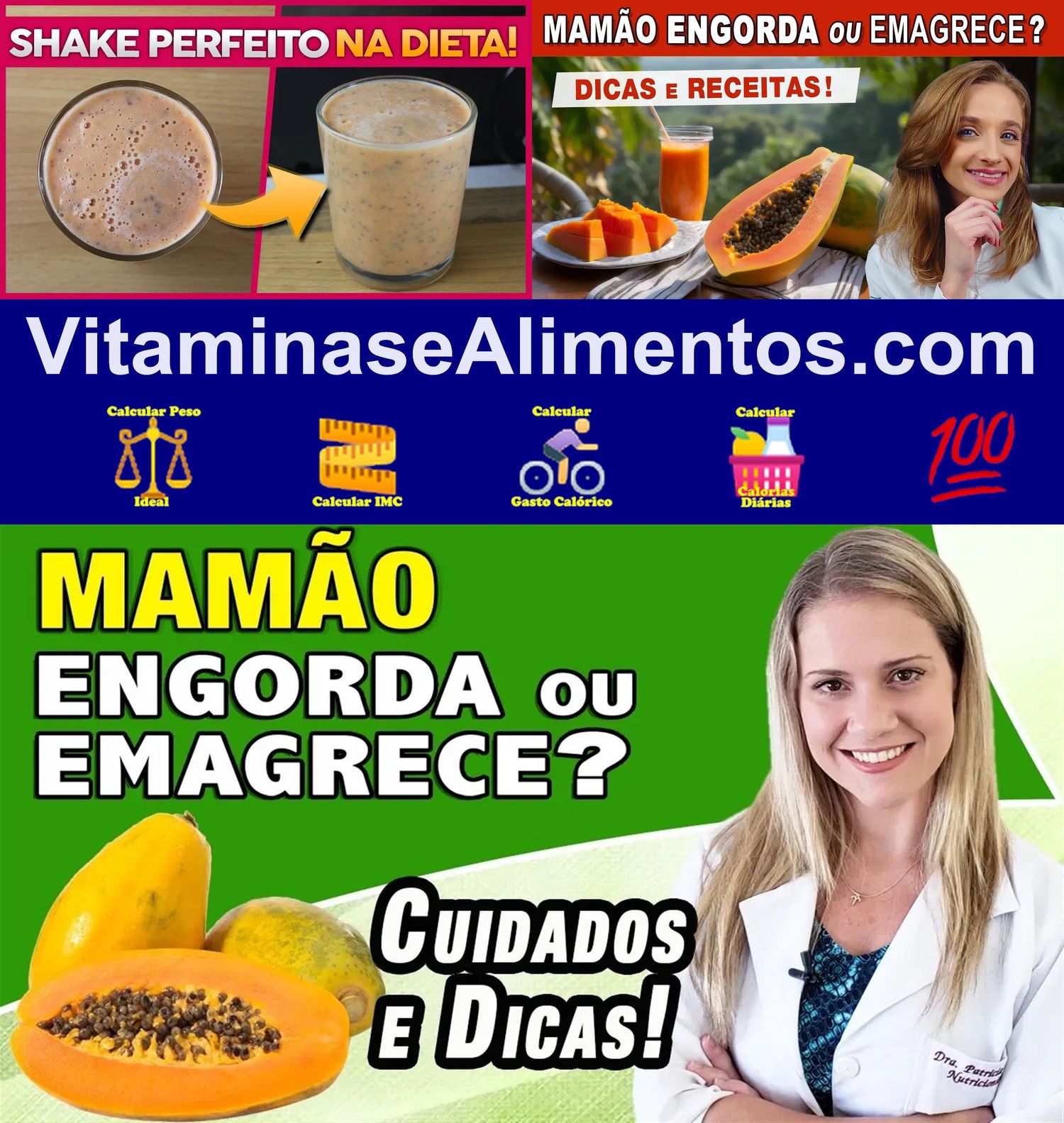 Valor Nutricional Mamão