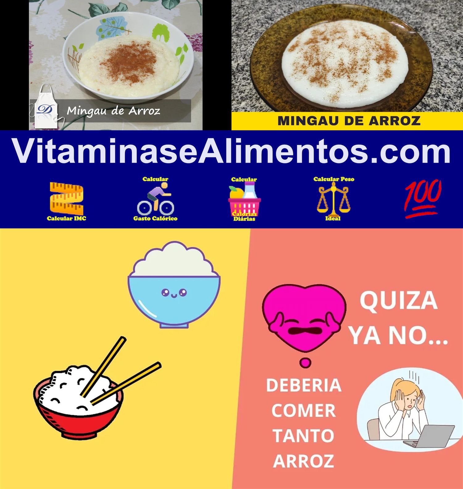 Valor Nutricional Mingau de arroz