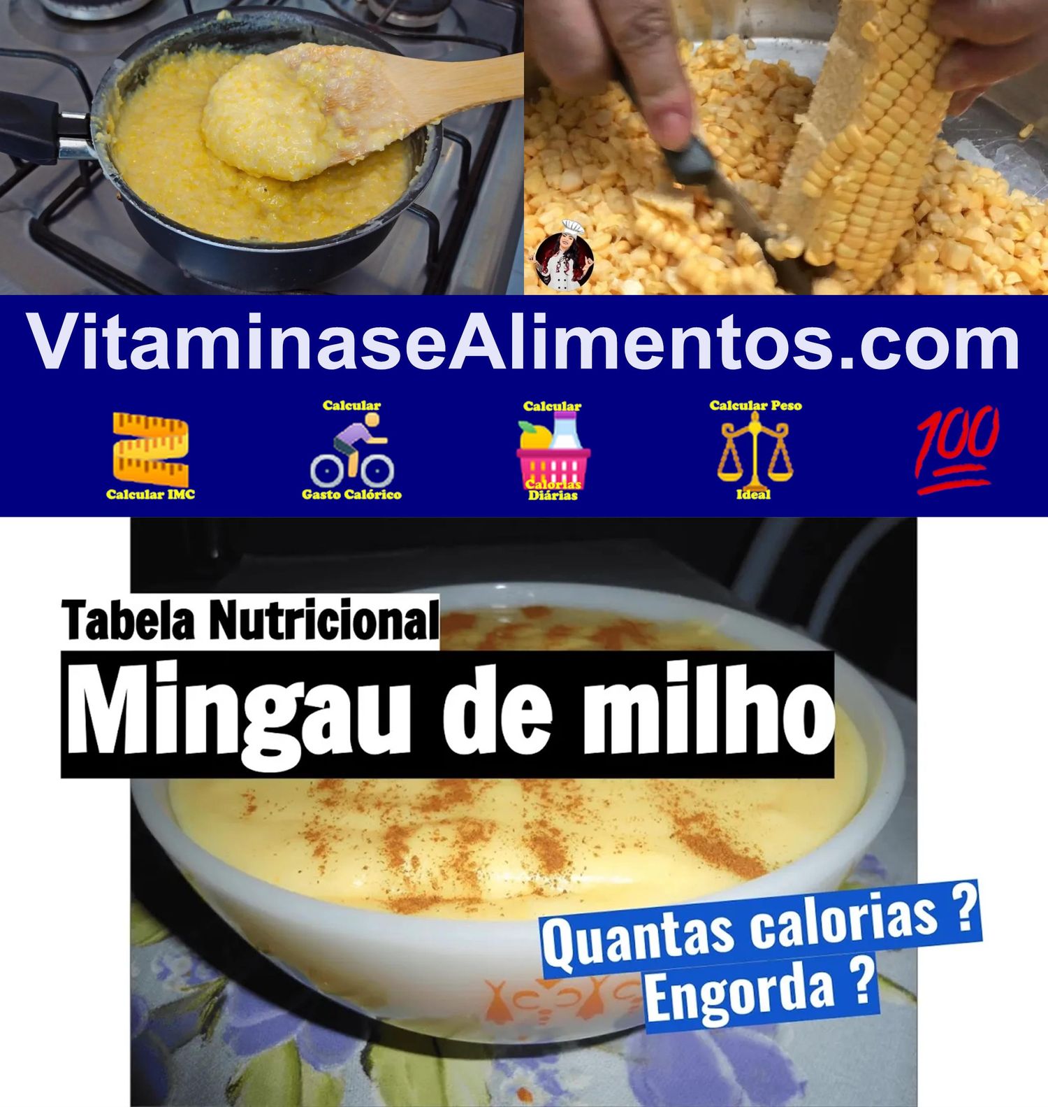 Valor Nutricional Mingau de milho