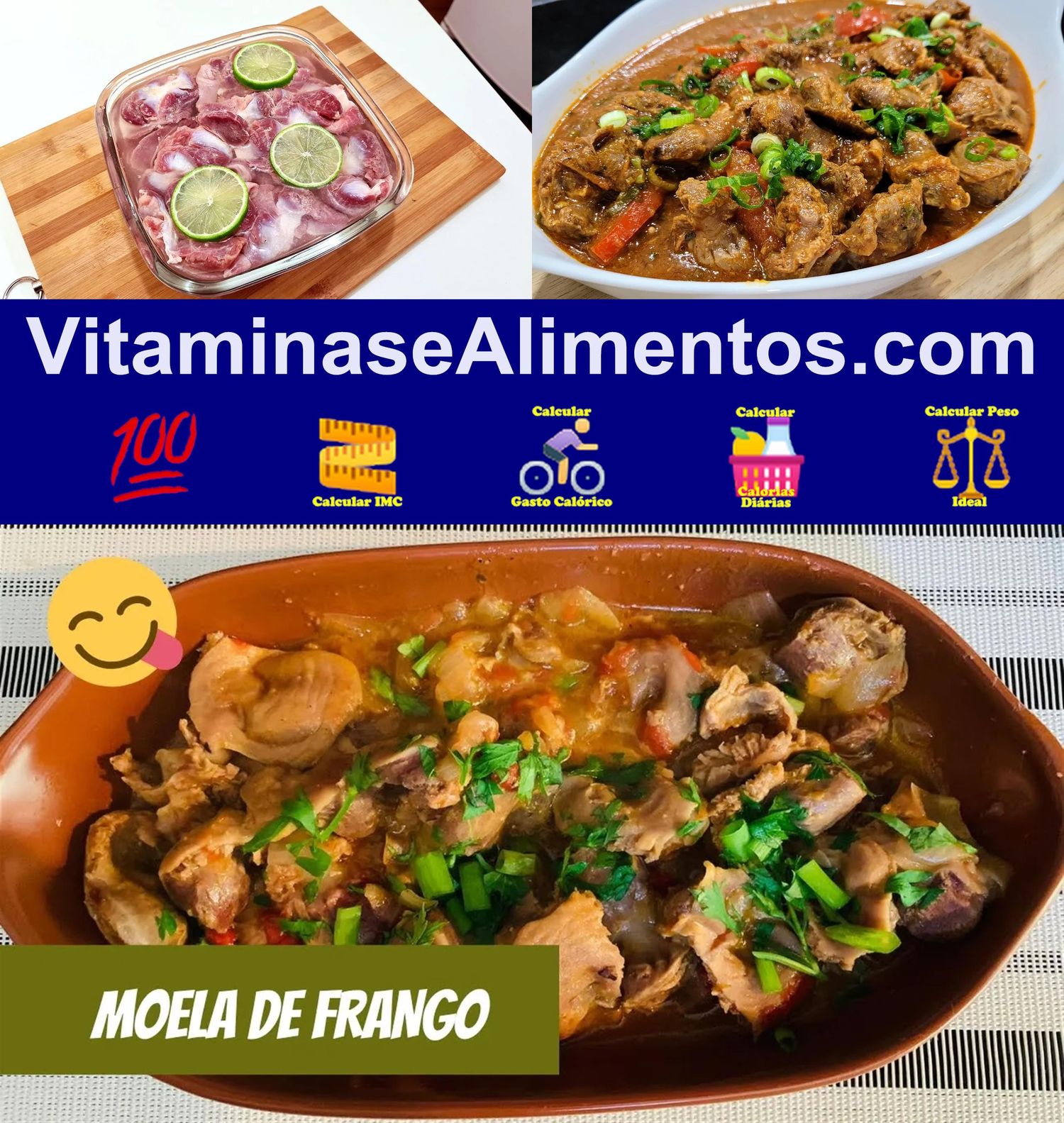 Valor Nutricional Moela de galinha ou frango sopa