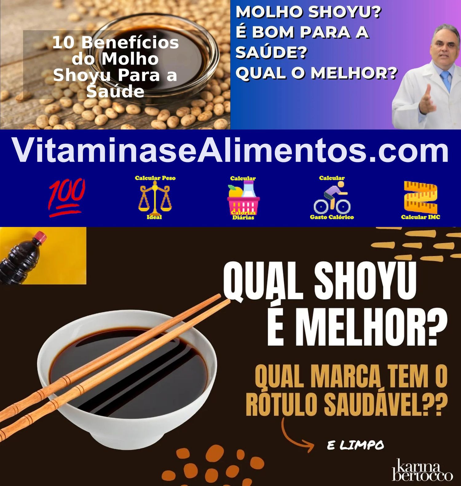 Valor Nutricional Molho soja shoyu