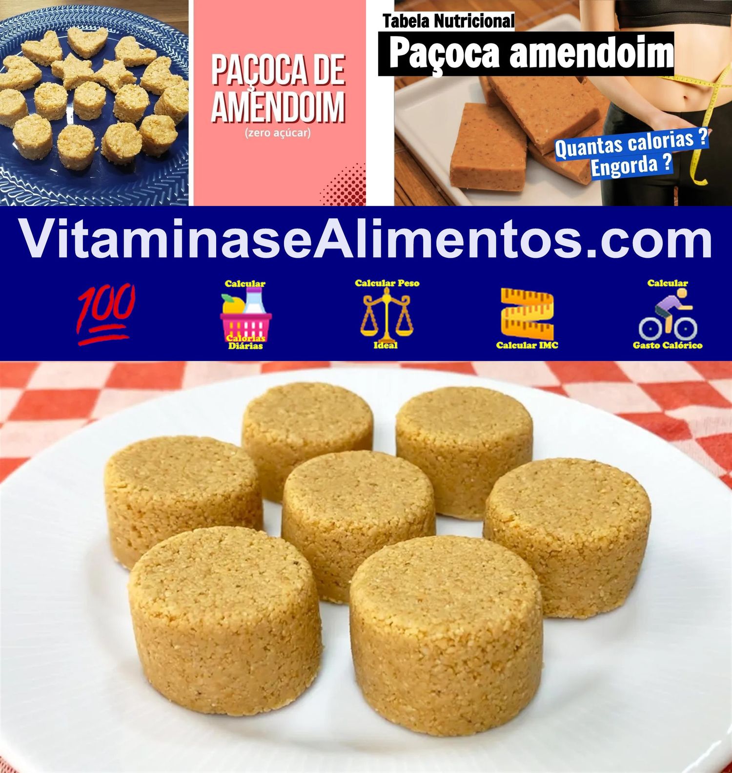 Valor Nutricional Paçoca diet