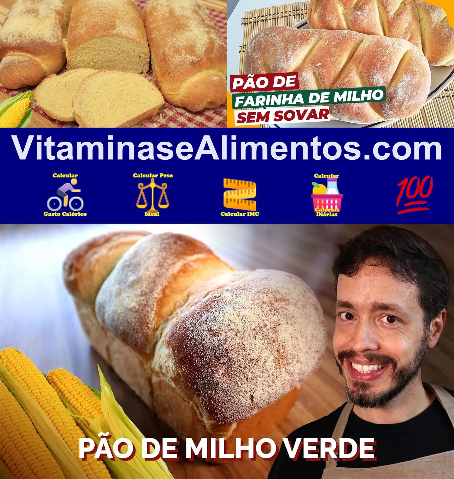 Valor Nutricional Pão de milho