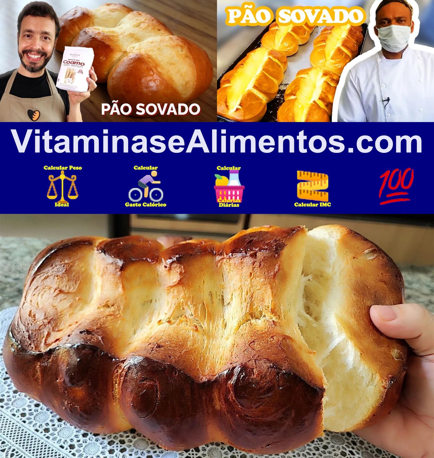 Valor Nutricional Pão trigo sovado