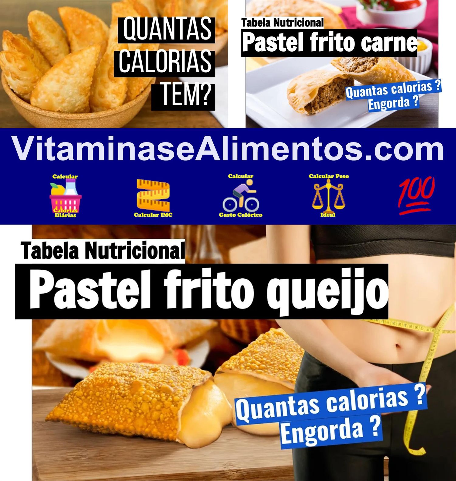 Valor Nutricional Pastel frito carne