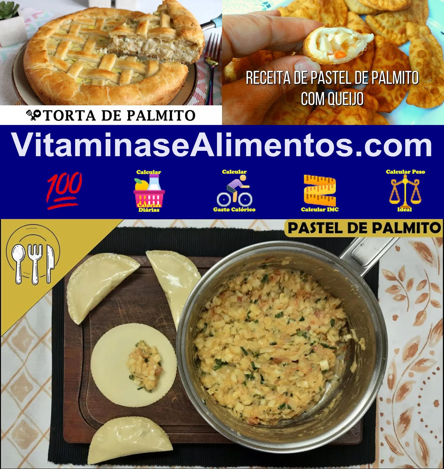 Valor Nutricional Pastel (queijo, carne, palmito, etc.)