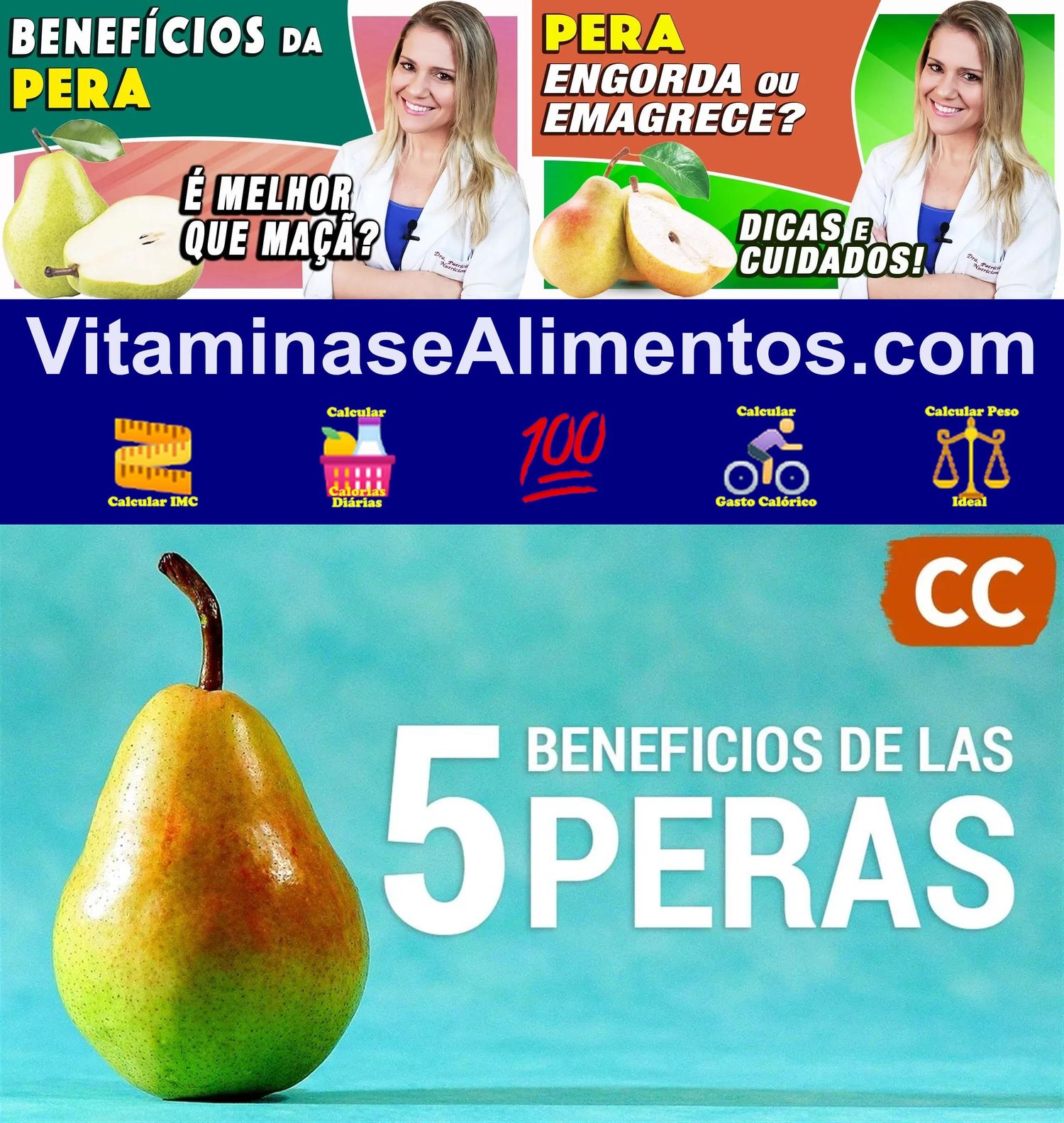 Valor Nutricional Pera