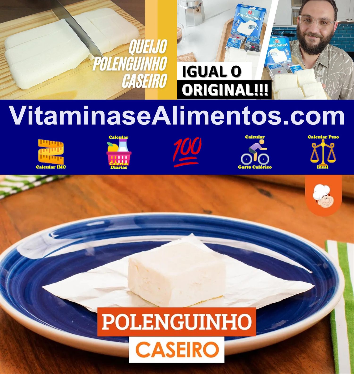 Valor Nutricional Queijo polenguinho