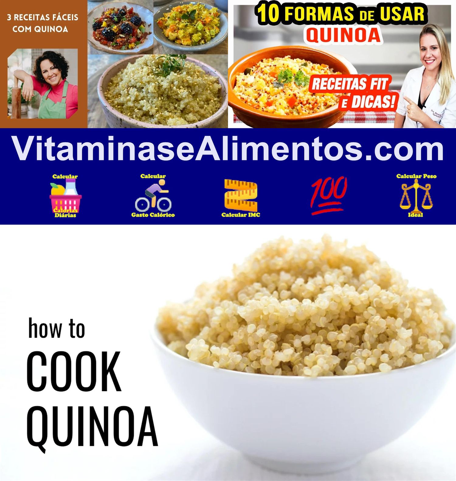 Valor Nutricional Quinoa cozida