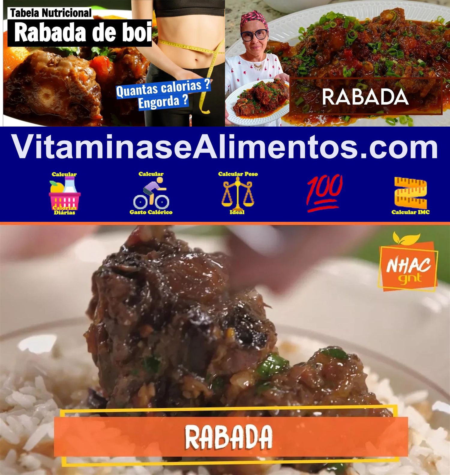 Valor Nutricional Rabada de boi