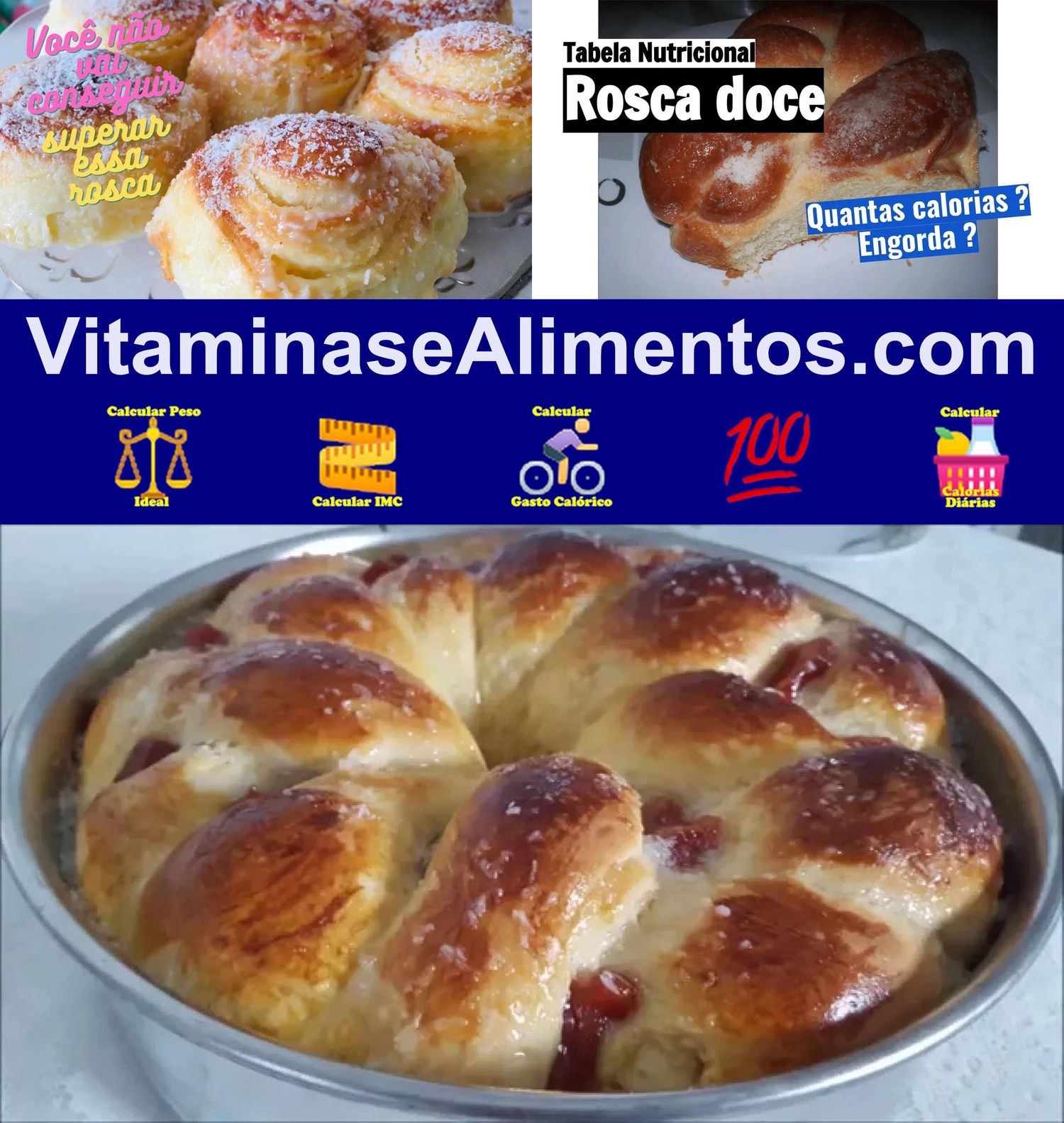 Valor Nutricional Rosca doce