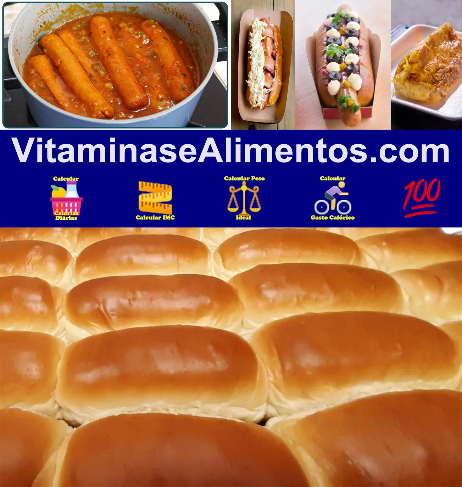 Valor Nutricional Sanduíche cachorro quente (com pão hot dog e salsicha) com milho ervilha batata palha e molho de tomate