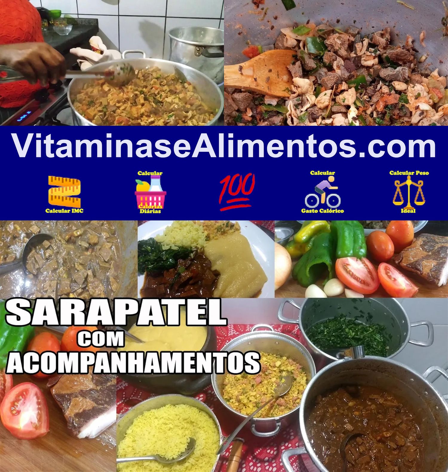 Valor Nutricional Sarapatel com miúdos de porco com temperos com sal