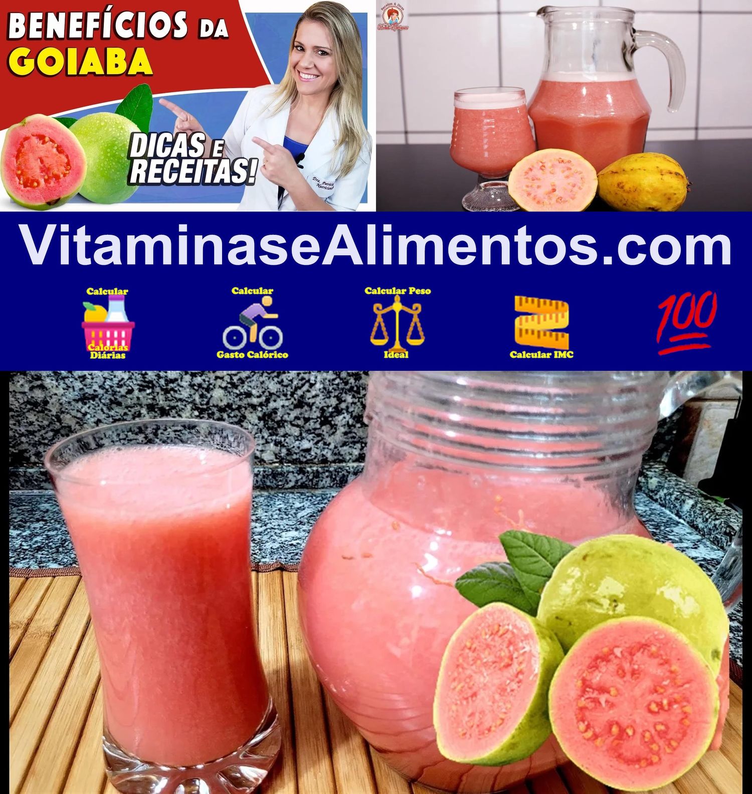 Valor Nutricional Suco de goiaba