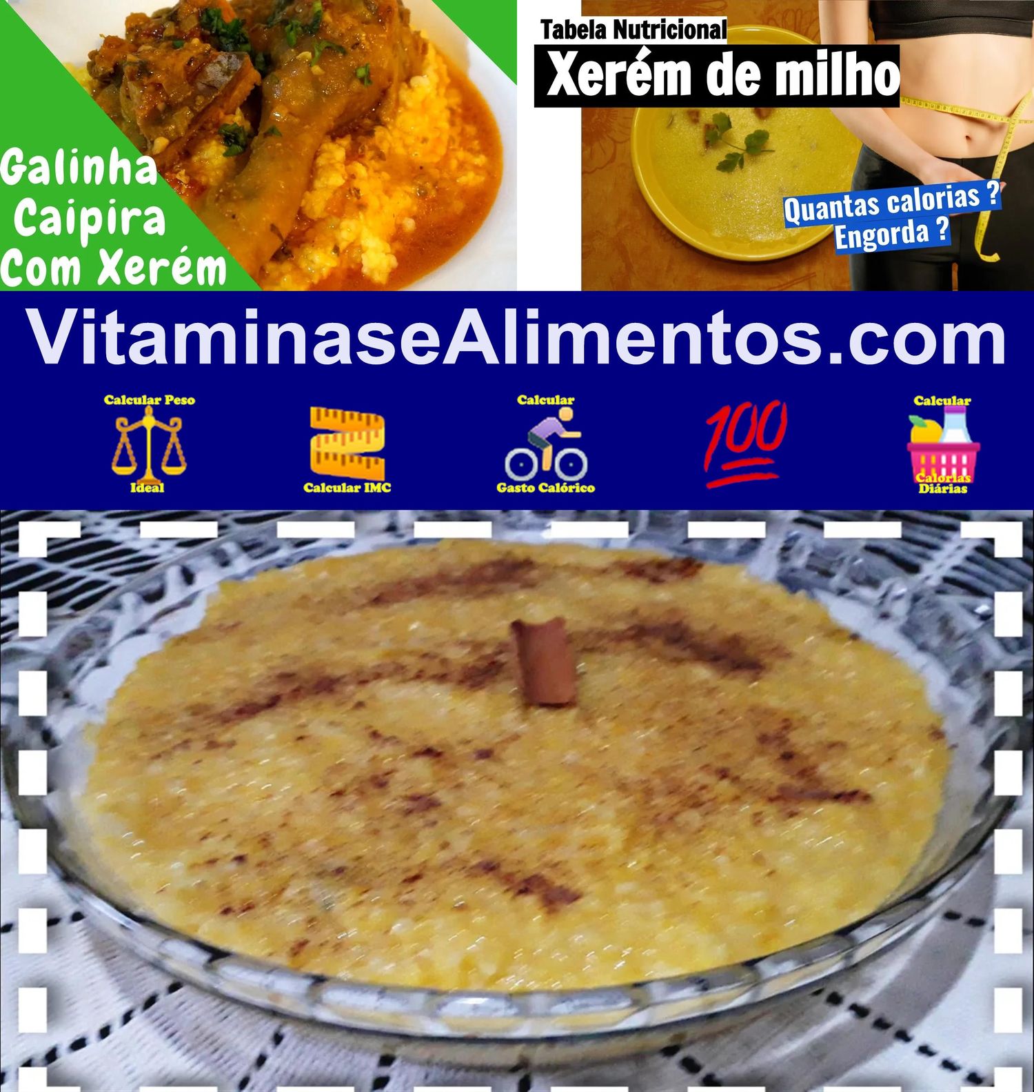 Valor Nutricional Xerém de milho